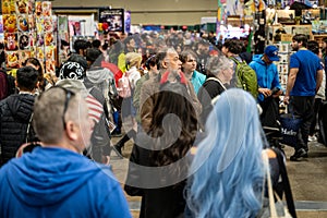 Crowds of visitors at Toronto Comicon event.