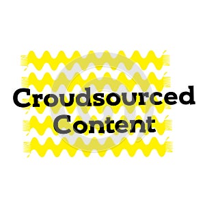 CROWDSOURCED CONTENT stamp on white