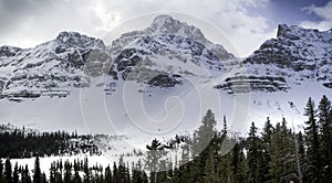 Crowfoot Glacier Shoulder at Bow Lake in Banff Canada