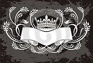 Crown with banner illustration