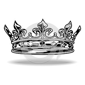 Crown Black And White King Queen Vector Crown Black And White