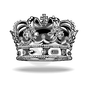 Crown Black And White King Queen Vector Crown Black And White