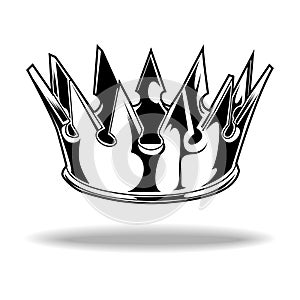 Crown Black And White  Vector 99