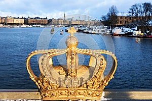 The crown on the bridge, Sweden, Stockholm