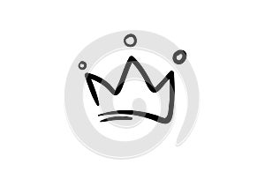 Crown Doodle a hand drawn vector doodle illustration of a shiny crown