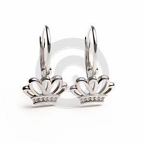 Crown Drop Earrings With Diamonds - Childlike Innocence And Charm