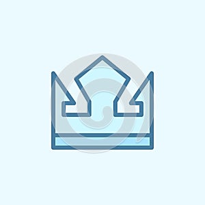 crown field outline icon. Element of 2 color simple icon. Thin line icon for website design and development, app development.