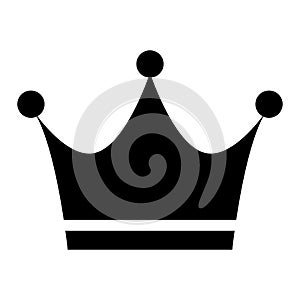 Crown flat vector icon isolated on white background. King sign illustration object