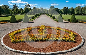 Crown flower bed at StrÃ¶msholm