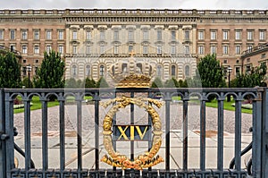 Crown in front of Royal Palace, Stockholm
