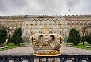 Crown in front of Royal Palace, Stockholm