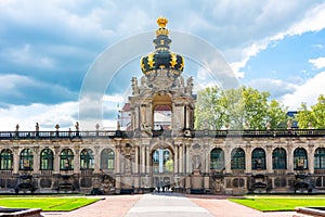 Crown gate in Dresdner Zwinger, Dresden, Germany