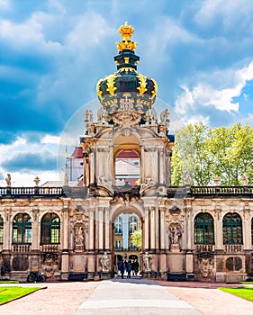 Crown gate in Dresdner Zwinger, Dresden, Germany