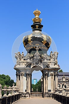 Crown at gate Kronentor at palace Zwinger, Dresden