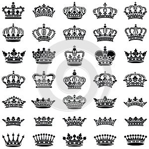 Crown vector icon illustration