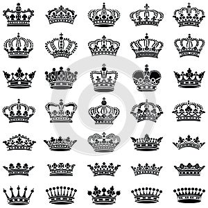 Crown vector icon illustration photo