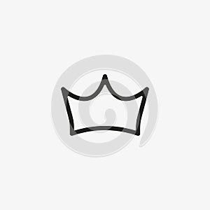 Crown icon for games UI line design concept. Premium symbol for website and mobile apps