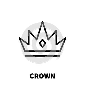 Crown icon or logo in modern line style.