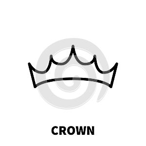 Crown icon or logo in modern line style.