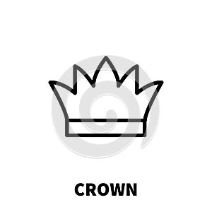 Crown icon or logo in modern line style.