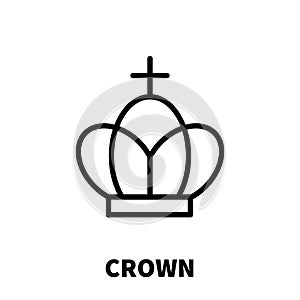 Crown icon or logo in modern line style.