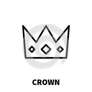 Crown icon or logo in modern line style.