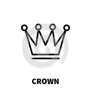 Crown icon or logo in modern line style.