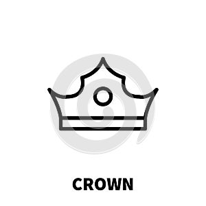 Crown icon or logo in modern line style.