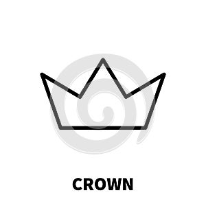 Crown icon or logo in modern line style.