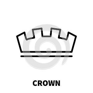 Crown icon or logo in modern line style.