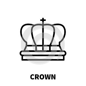 Crown icon or logo in modern line style.