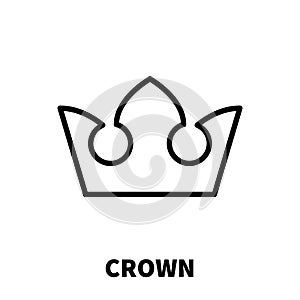 Crown icon or logo in modern line style.