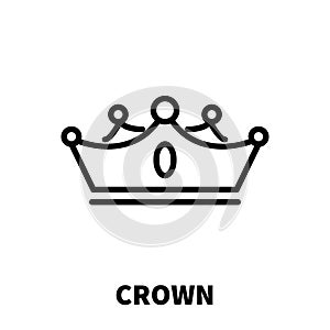 Crown icon or logo in modern line style.