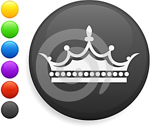 Crown icon on round internet button