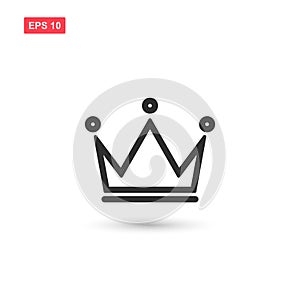 Crown icon vector design isolated