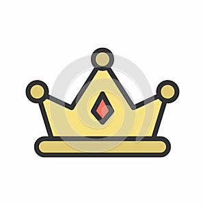 Crown icon vector image.