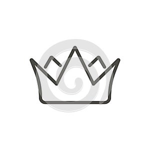 Crown icon vector. Line king symbol.