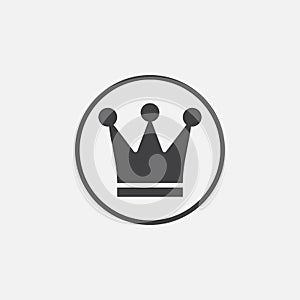Crown icon vector, solid logo illustration