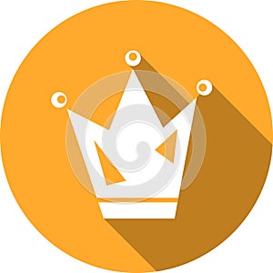 Crown icon white outline on gold