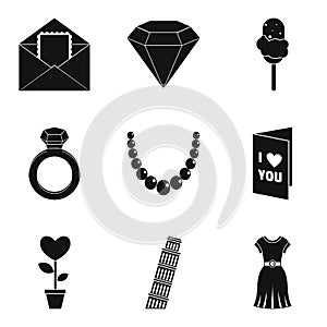 Crown icons set, simple style