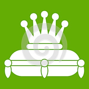 Crown king icon green