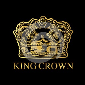 Crown King and Queen Crown Royal Princess Vector illustrato