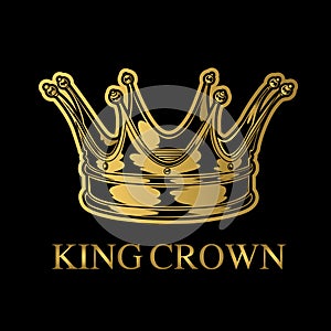 Crown King and Queen Crown Royal Princess Vector illustrato