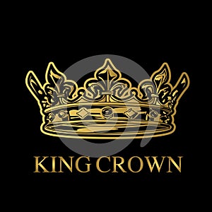 Crown King and Queen Crown Royal Princess Vector illustrato