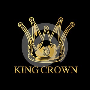 Crown King and Queen Crown Royal Princess Vector illustrato
