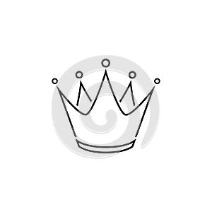 Crown line icon logo template. King vector icon