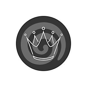 Crown line icon logo template. King vector icon