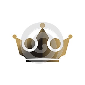 Crown Logo Design Vector shape and color eazy use
