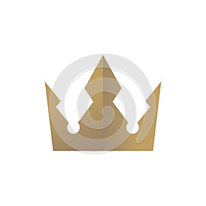Crown Logo Design Vector shape and color eazy use