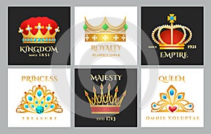 Crown logo set